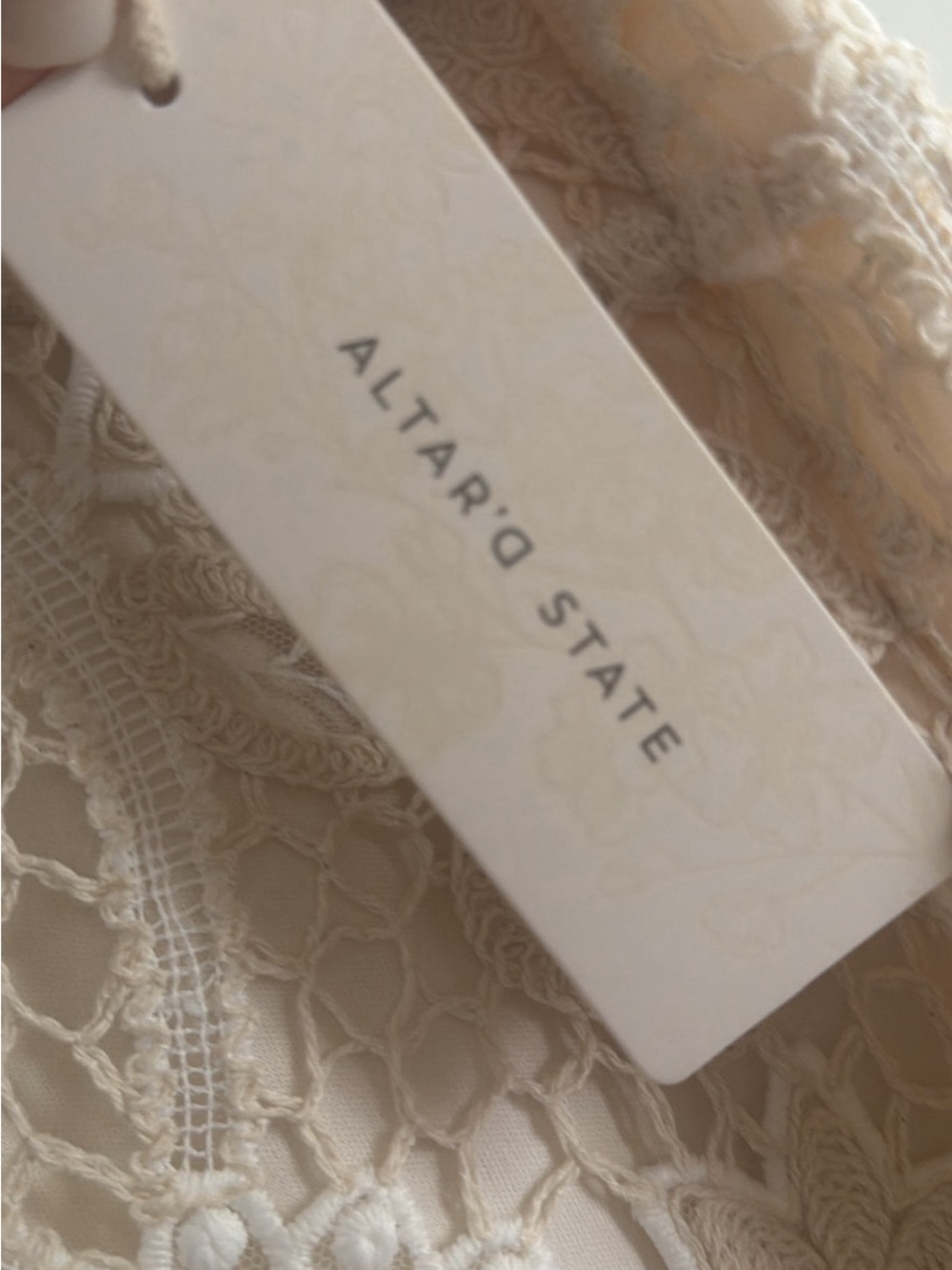 Altar'd State Lace Maxi Slip Dress — Beige - Picture 2 of 4